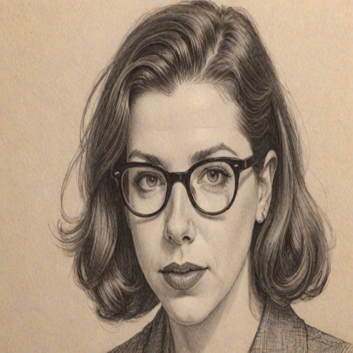 Captivating Heather Matarazzo, pencil sketch, portrait of Bewitching woman 1925s in glasses, hair style beatnik, outline, clear lines, fine lines, 8k