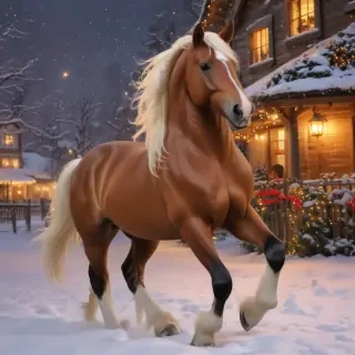 merry christmas horse images