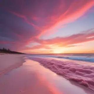 pink beach aesthetic