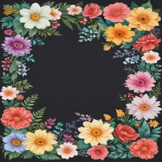 free flower border clipart