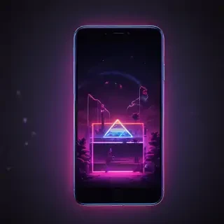 4k neon phone wallpaper