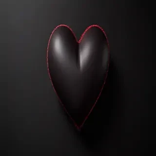 heart with black background