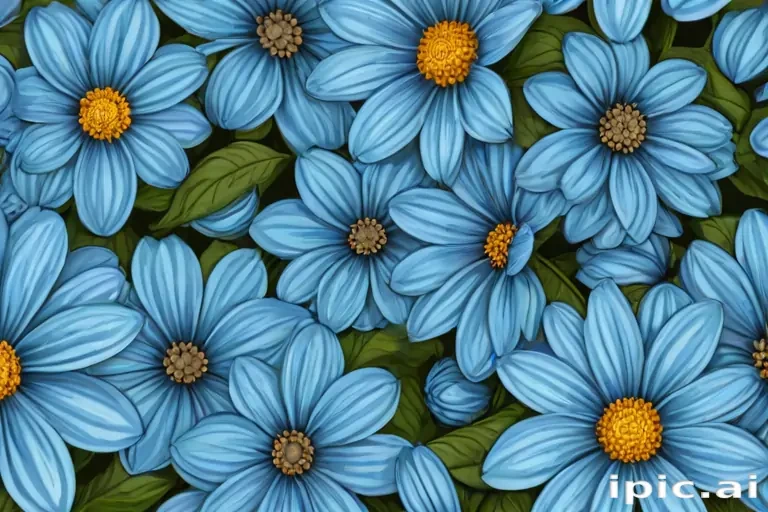 blue flowers clipart