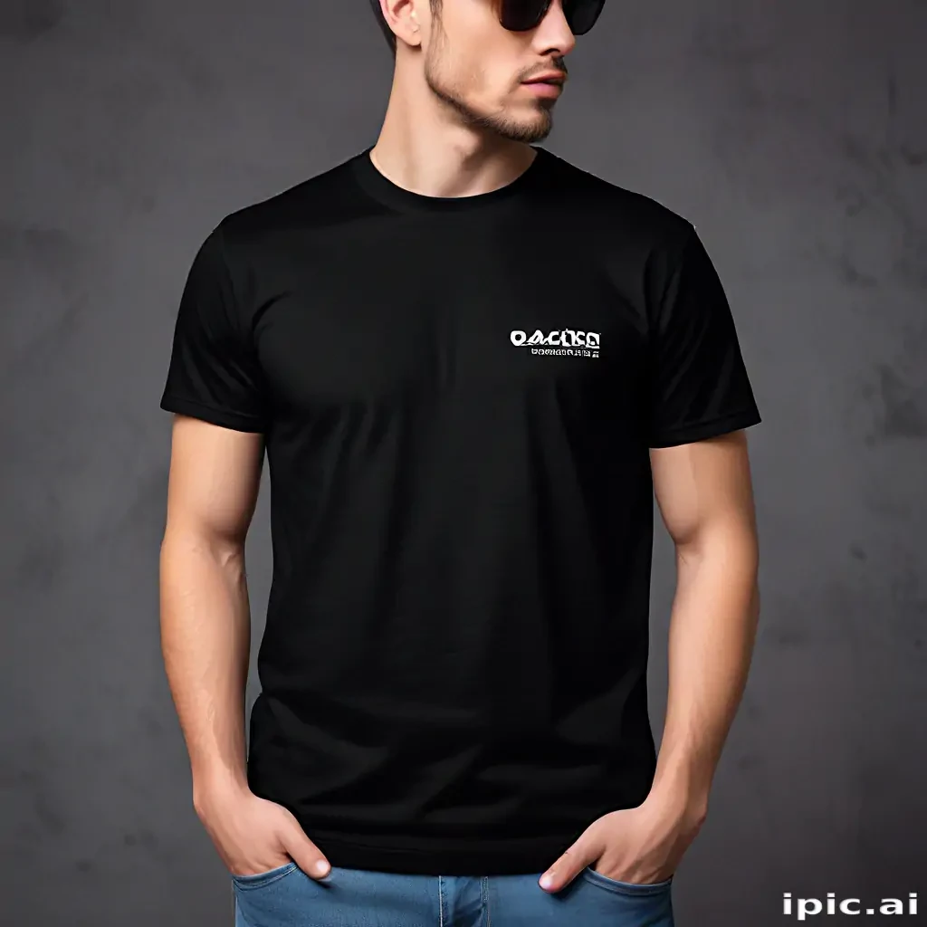 black t shirt mockup free