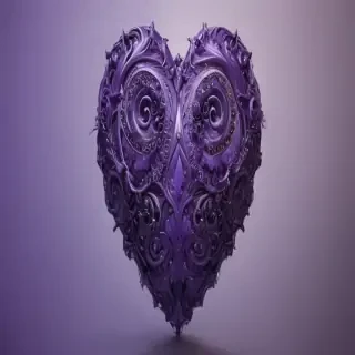 purple aesthetic heart