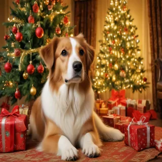 christmas dogs wallpaper
