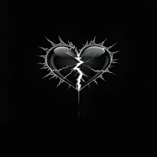 black broken heart wallpaper