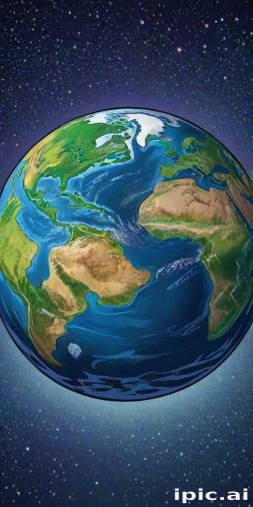 cartoon picture of the planet earth