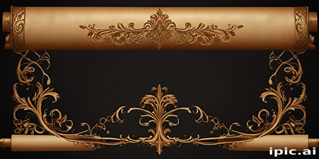 Elegant Ornate Scroll Design Featuring Intricate Floral Patterns on ...
