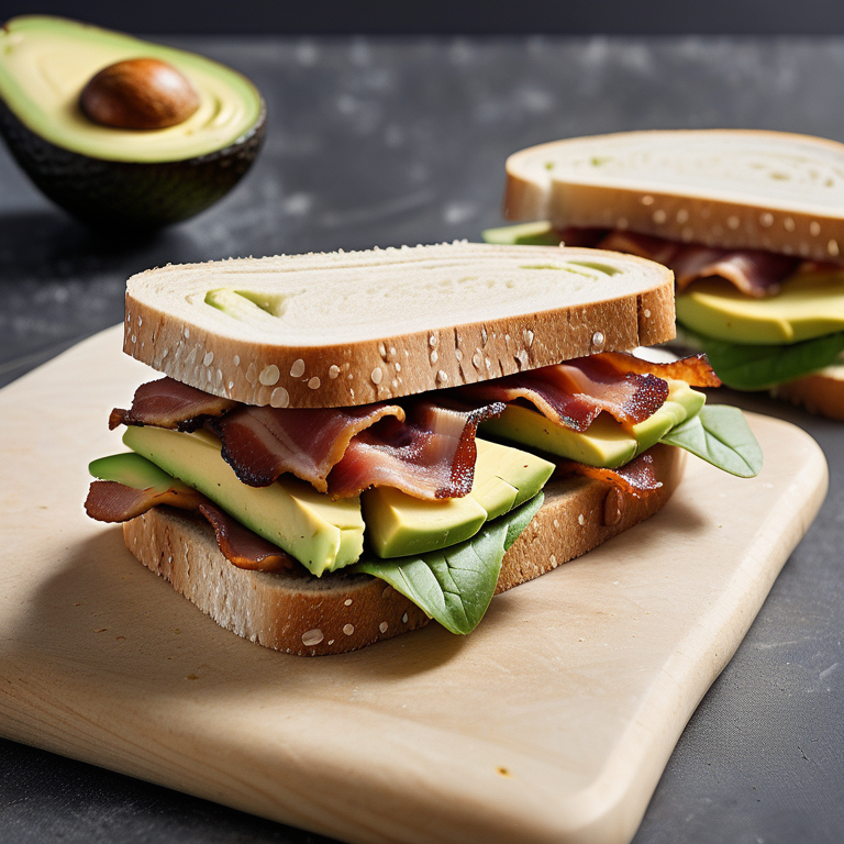 sandwich with avocado and bacon