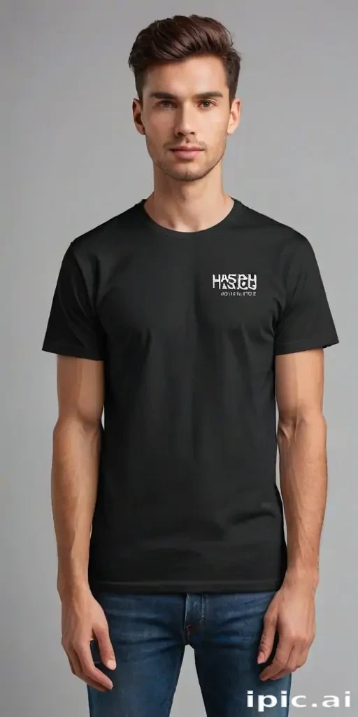 black t shirt mockup
