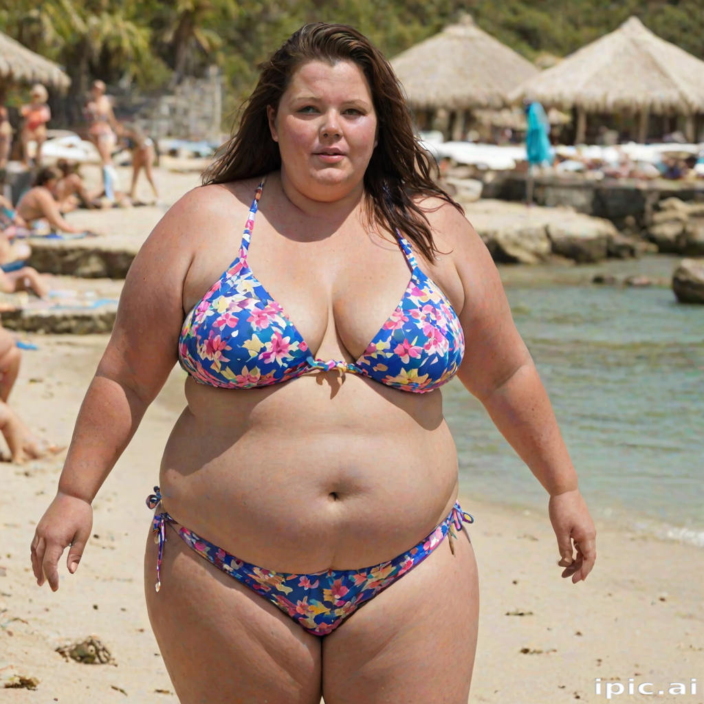 morbidly obese woman in bikini
