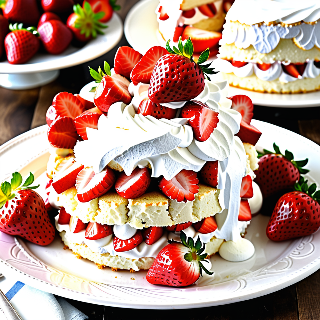 strawberry shortcake using angel food cake