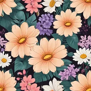 cartoon flowers aesthetic