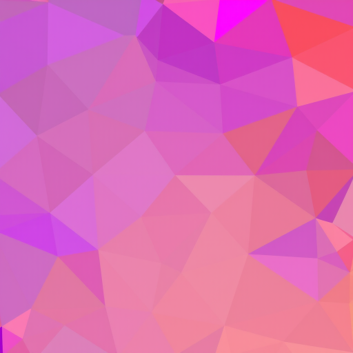 Create a high-resolution geometric abstract background with a gradient of purple, pink, and orange triangles, using a DSLR camera, 50mm lens, f/2.8 aperture, ISO 100, shot in natural light, focused on vibrant color transitions and sharp polygonal details.