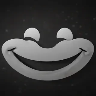 white smiley face black background