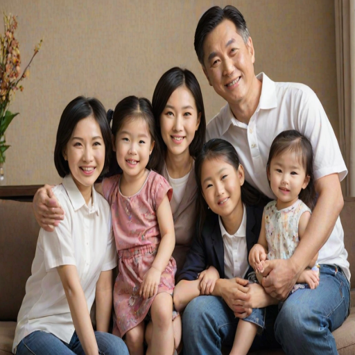 free use asian family