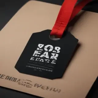 clothing tag mockup