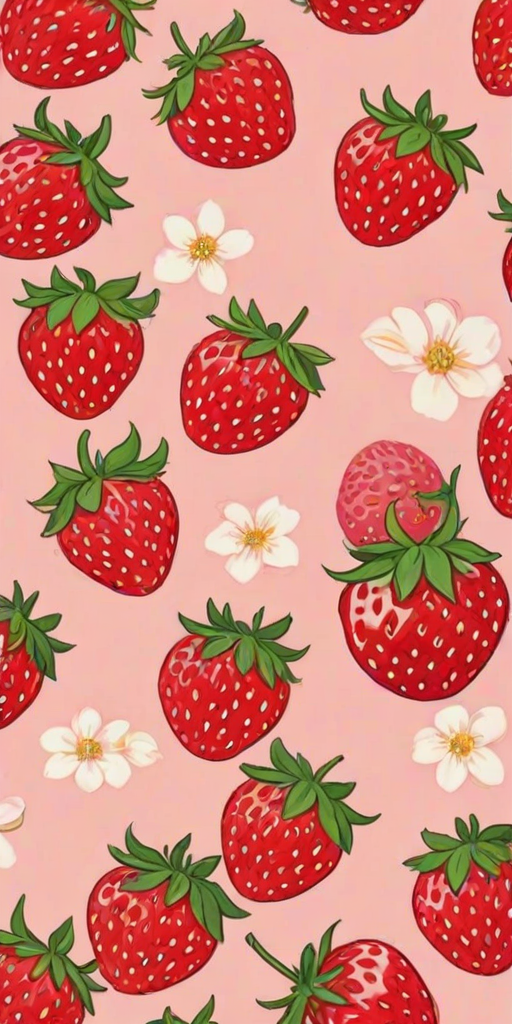 strawberry wallpaper aesthetic
