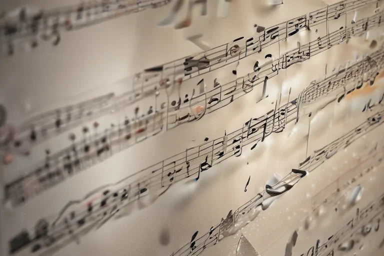 transparent music notes