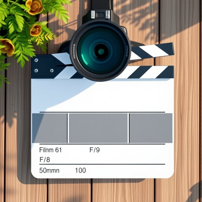 Create a high-resolution vector illustration of a film clapperboard, using a DSLR camera at f/8 aperture, ISO 100, 50mm lens, in natural lighting, top-down view, with a focus on sharpness and clarity.