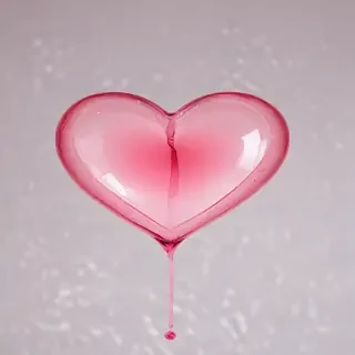 transparent pink heart