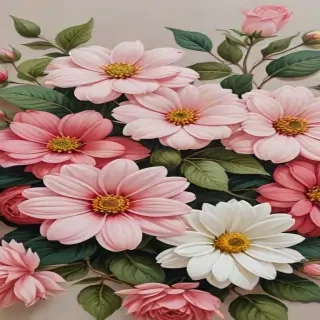 aesthetic flower painting