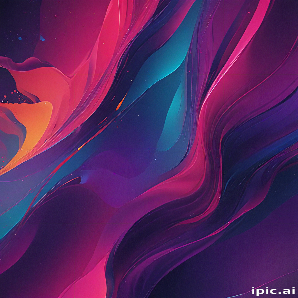 Vibrant Abstract Waves of Color in Deep Purple and Blue Tones
