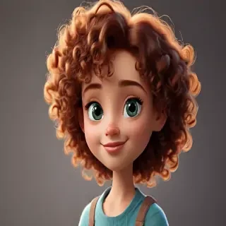 cartoon characters with curly hair