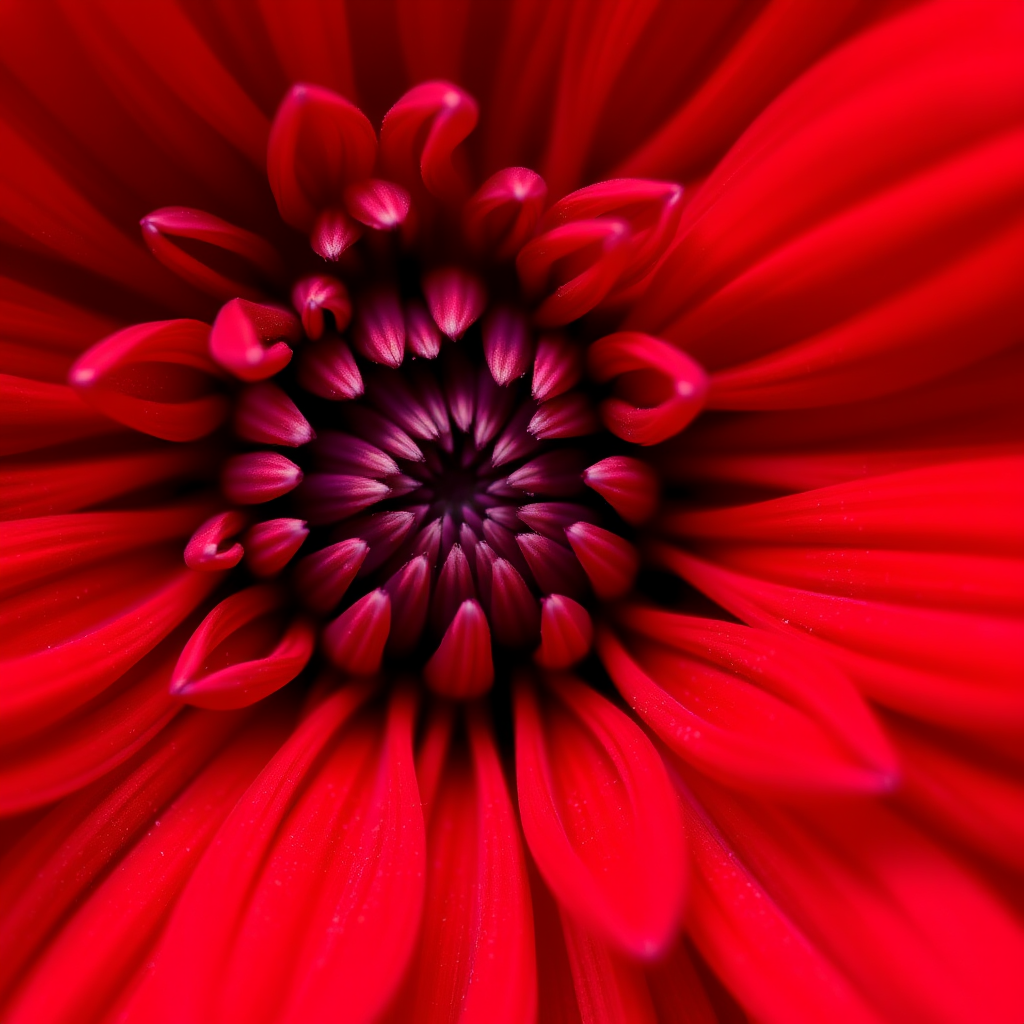Close-up shot of a red chrysanthemum flower with intricate petal details, macro lens, f/2.8 aperture, 100mm focal length, ISO 100, natural lighting, DSLR camera.