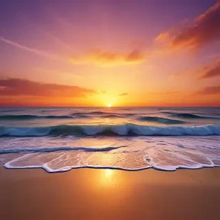 sunset on the beach backgrounds