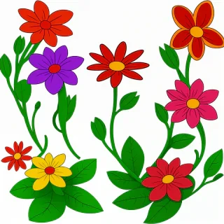 cartoon flowers png