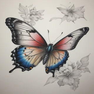 drawing butterfly