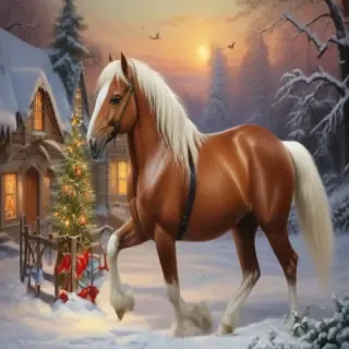 merry christmas horse images