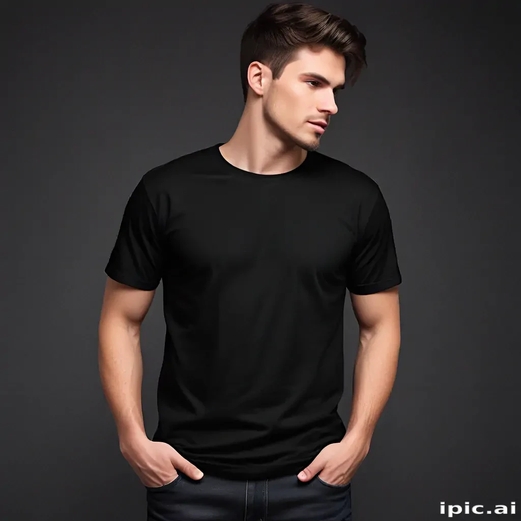 high resolution black t shirt template