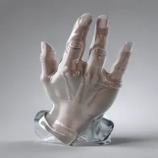 transparent praying hands