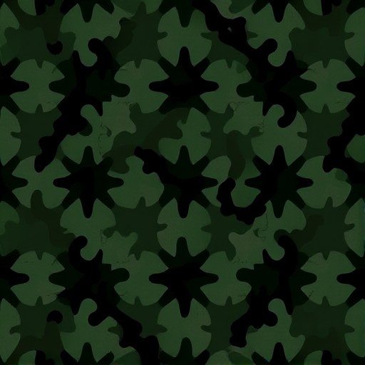 high-resolution pattern of abstract camouflage design with dark green, gray, and black shades, captured with a DSLR camera at 50mm focal length, aperture f/8, ISO 100, soft natural lighting, top-down view, showcasing texture and detail vividly