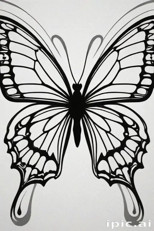 black butterfly outline