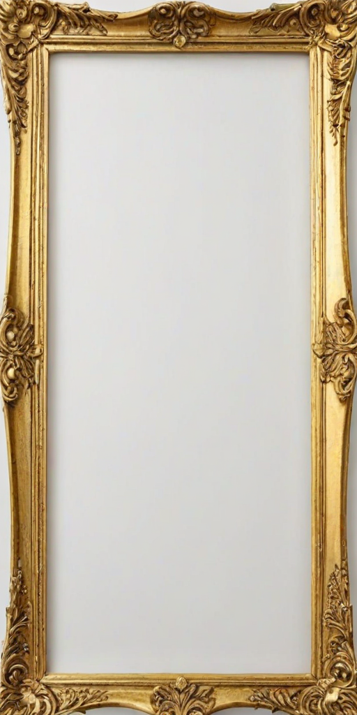 gold frame transparent