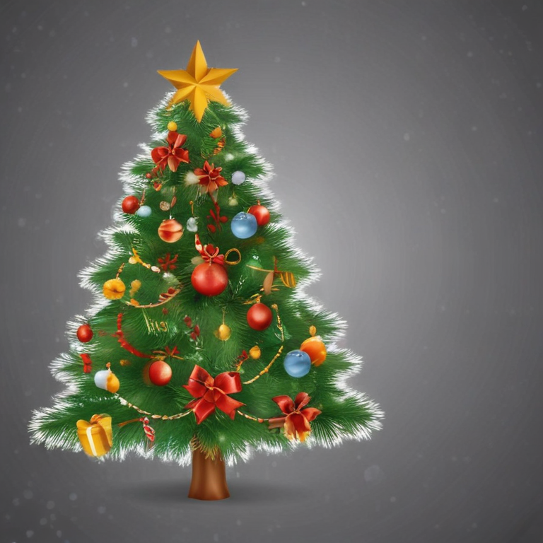 Festively Decorated Christmas Tree with Colorful Ornaments and Bright Star
