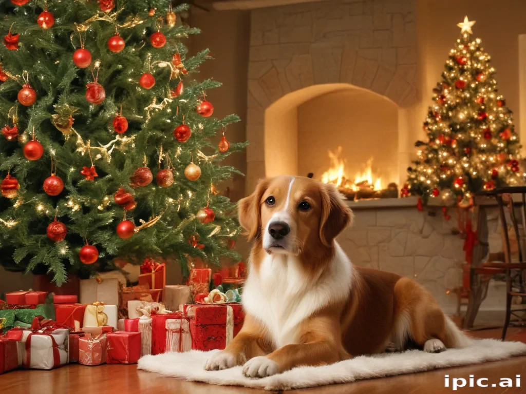 christmas dogs wallpaper