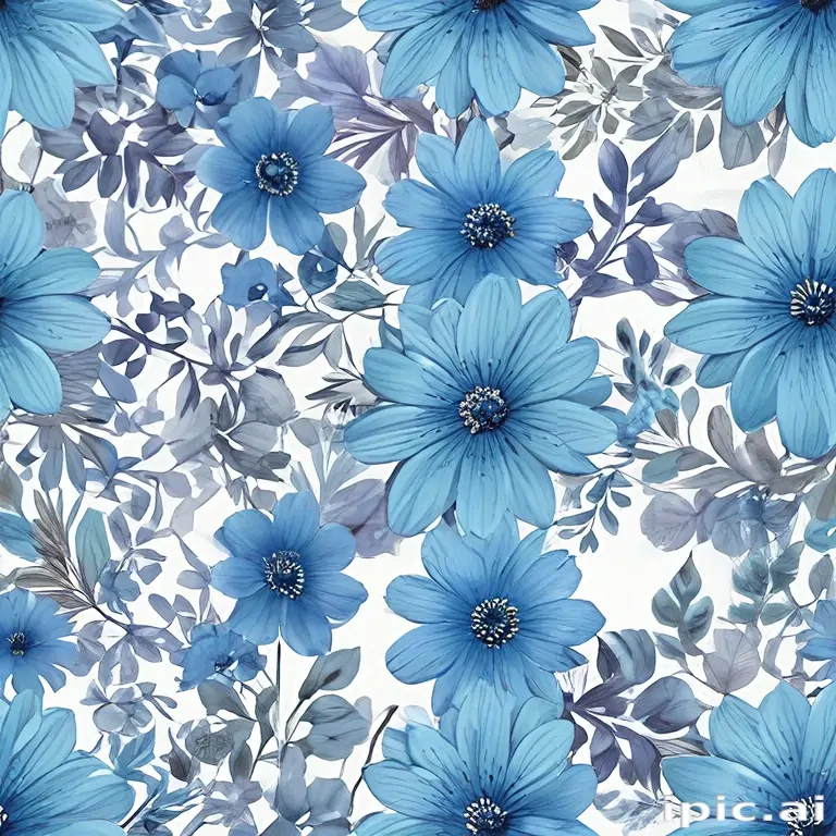 blue flowers png