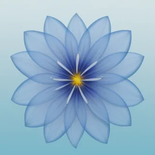 blue flower transparent background