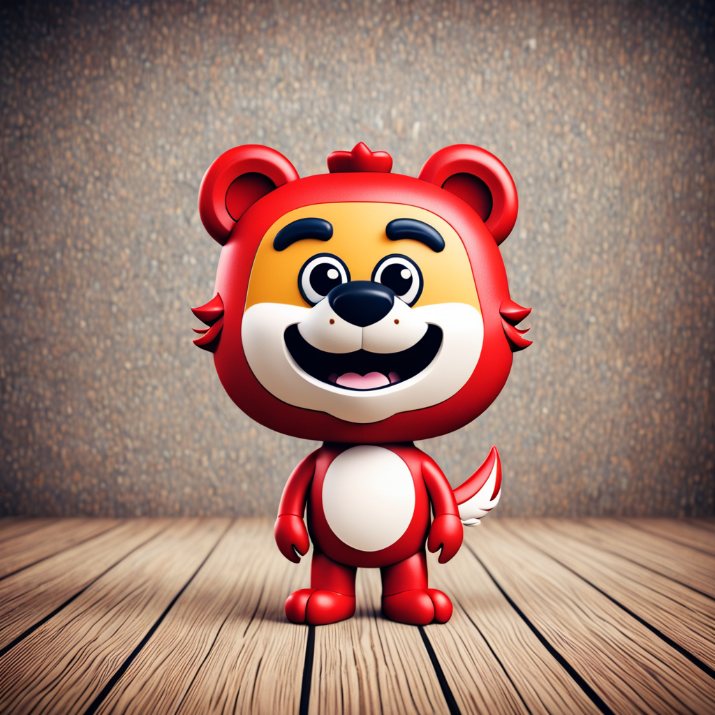 Design a 3D mascot with instagram logo