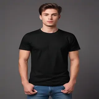 black tee shirt mockup