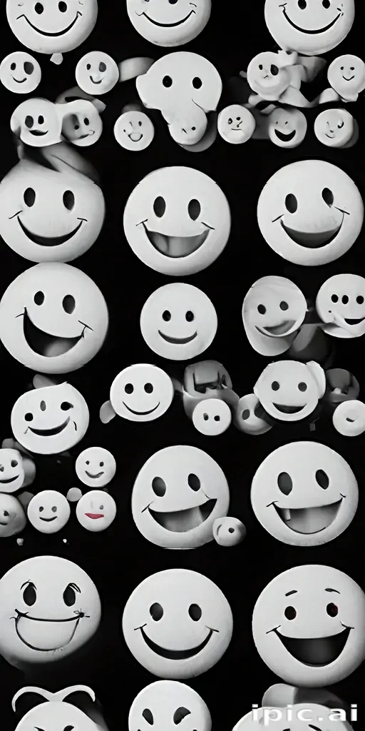 white smiley face black background
