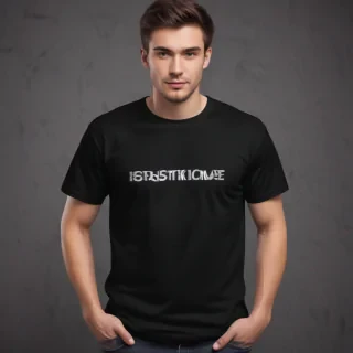 black t shirt mockup free