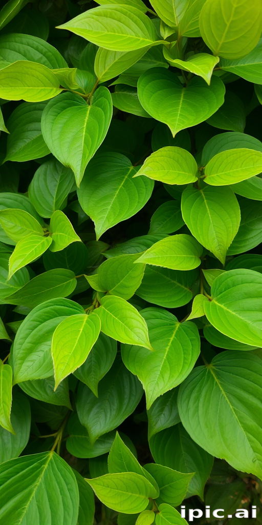 background with green leaves