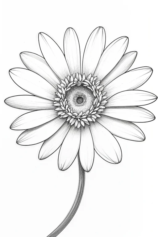 aesthetic simple flower drawing