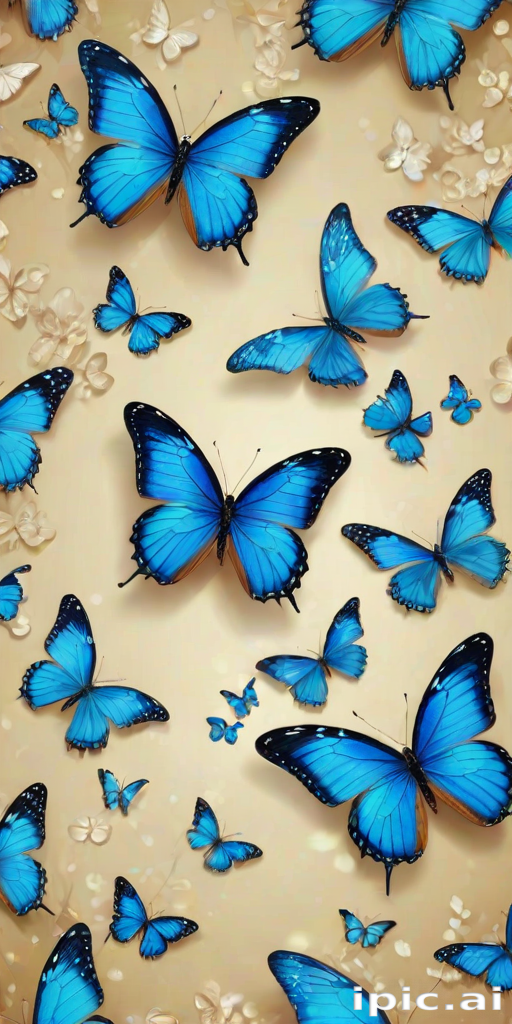 blue butterfly background